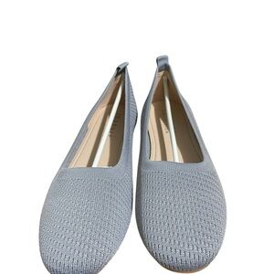 Journee Collection MaryAnn Light Gray Knit Ballet Flats sz 10 NIB